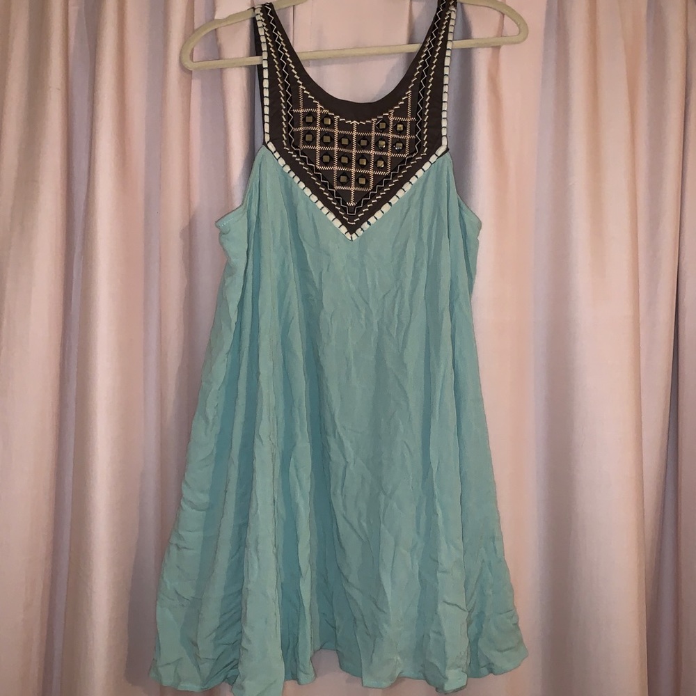 Blue sequin dress